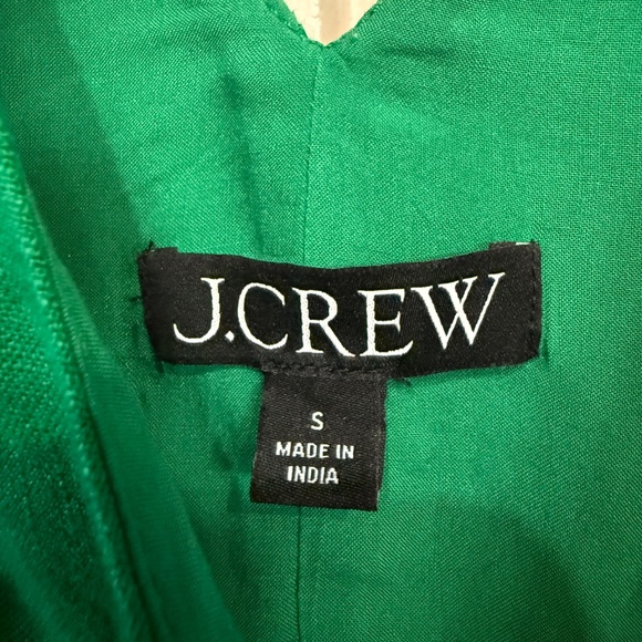 J.Crew Maxine, Green Sleeveless Linen Shift Dress. Size: S - Picture 3 of 4